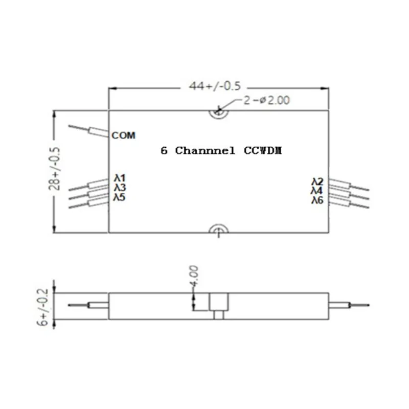 6 ալիք Compact CWDM (CCWDM)